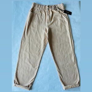 Shinestar Ruffle Waist Crop Pants Size Large